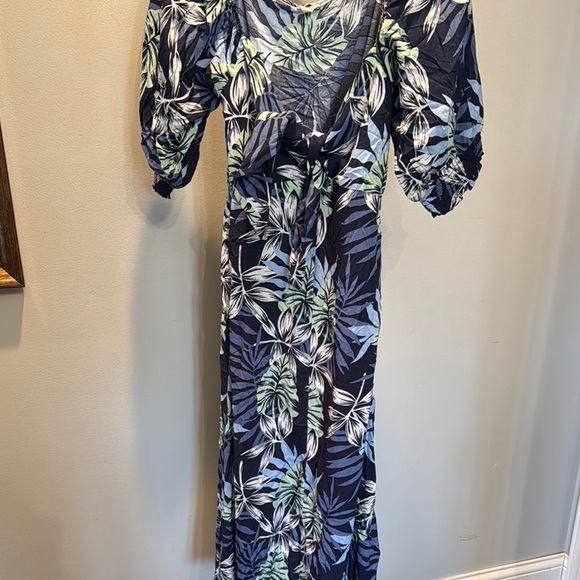 Roxy Floral Blue Dress NWT XS - Picture 6 of 11